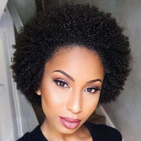Afro Hairtyle for Black Ladies, Afro Natural Short Women