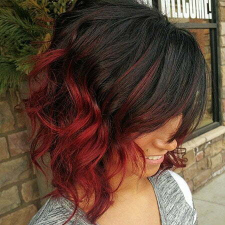 Red Balayage Ombre Color